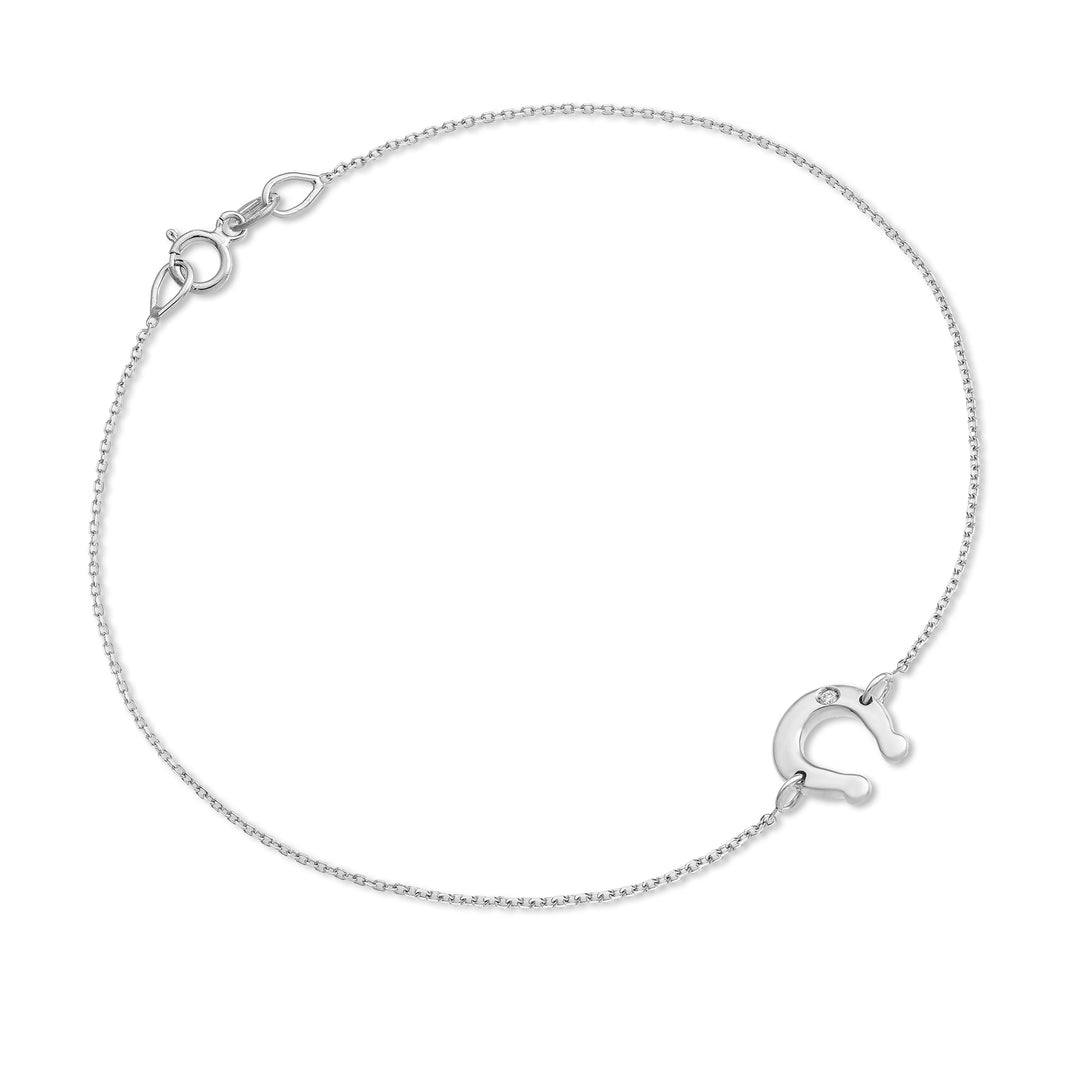 Nihama br 18k horseshoe 0.01 ct white gold NB5046O4BR001
