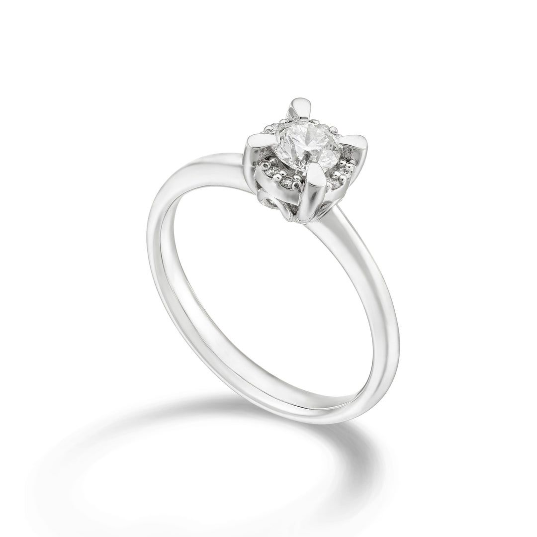 Bague solitaire World Diamond Group diam entre griffes, cen. 0,08 ct ASLC421DI08-24059110124