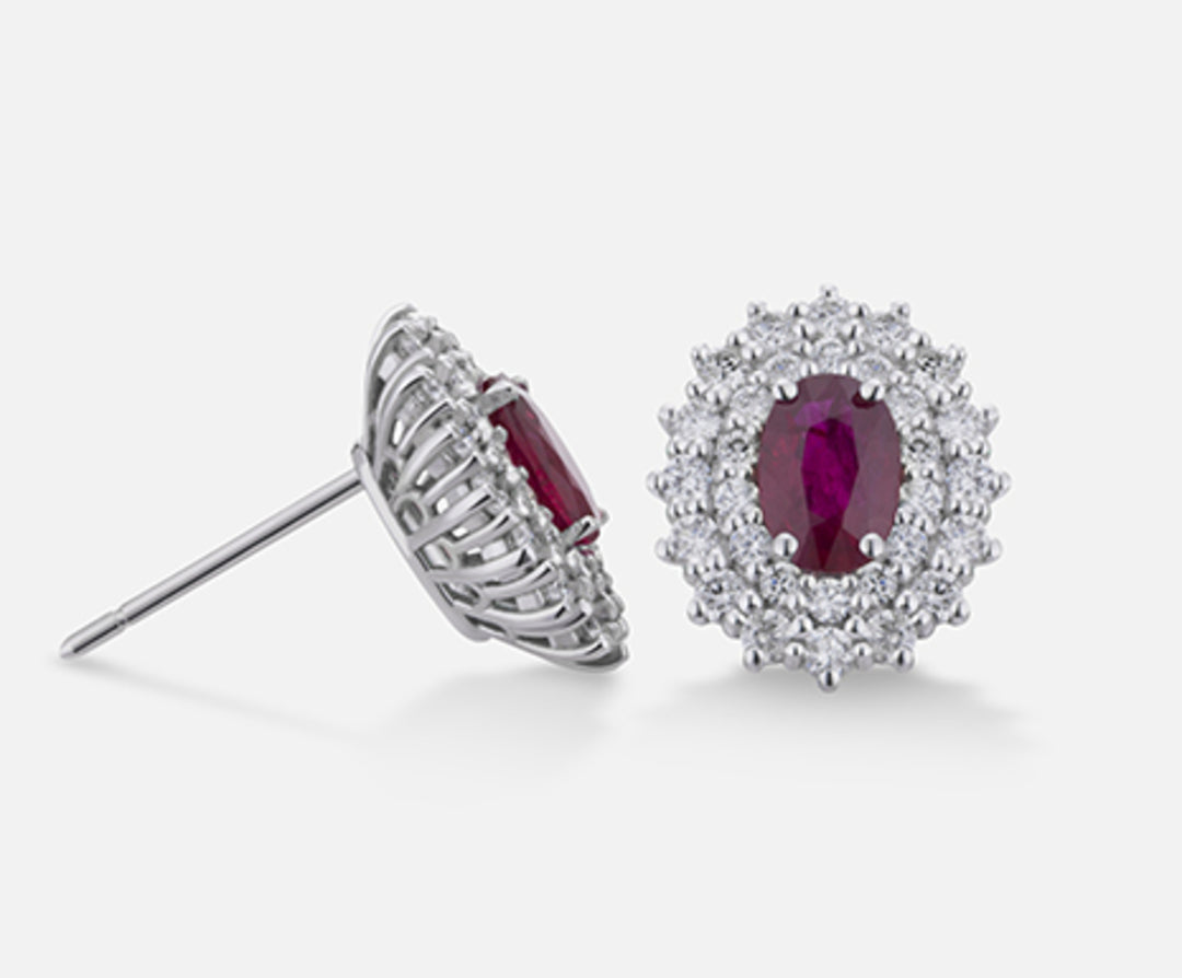 Nihama oder 18k Rubin n. oval 6x4 ct.1,04 dia ct.0,74 NO5039O4RBN104