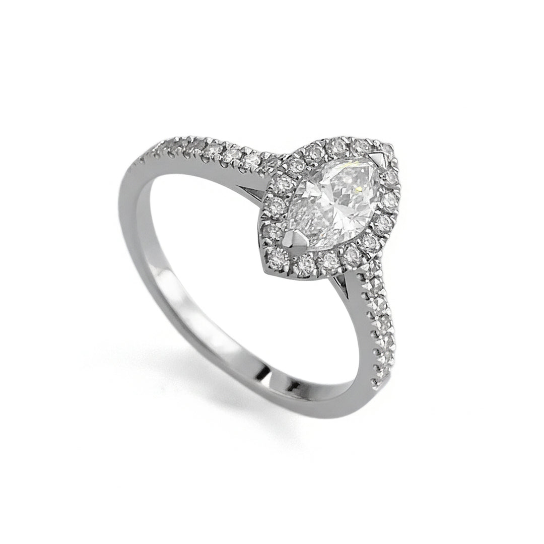 Golay anello con centrale marquise ct.0,50 e diamanti ASLMQ001DI2-22271110081