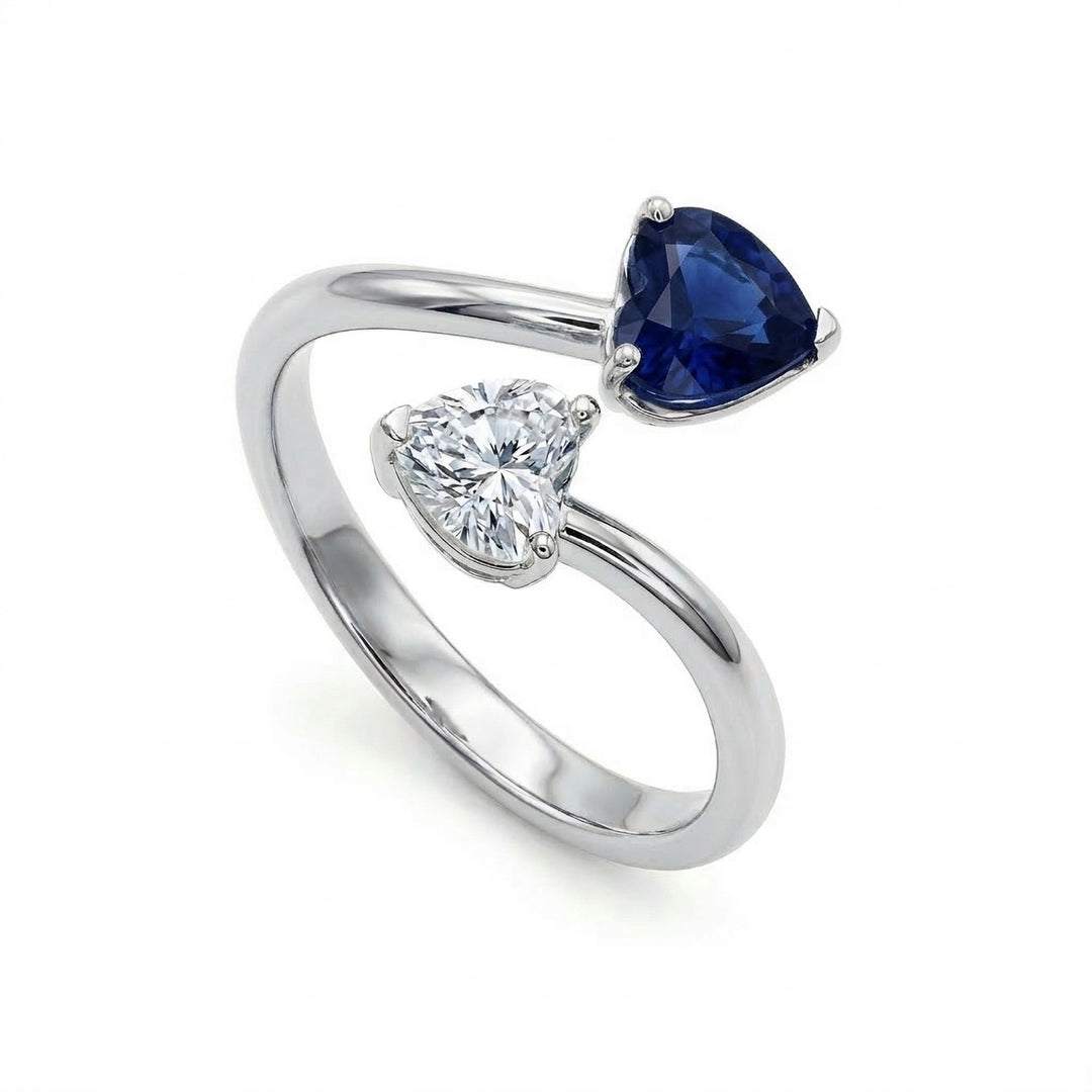 Bague bilogy Golay contraire coeurs zaf 6x5 et diamant ABL844DZB65B-26070110072
