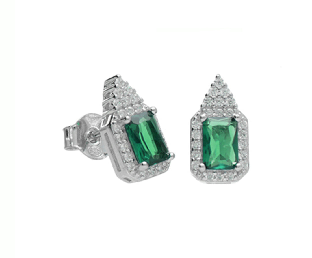 Mikiko oder AG925 Edelstein Swarovski weiß und grün MO7597A4VERDE00