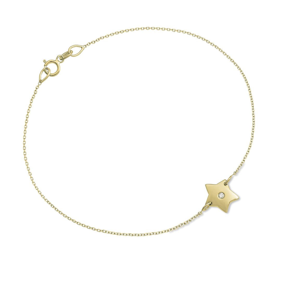 Nihama br 18k star 0.01 ct yellow gold NB5040O1BR001