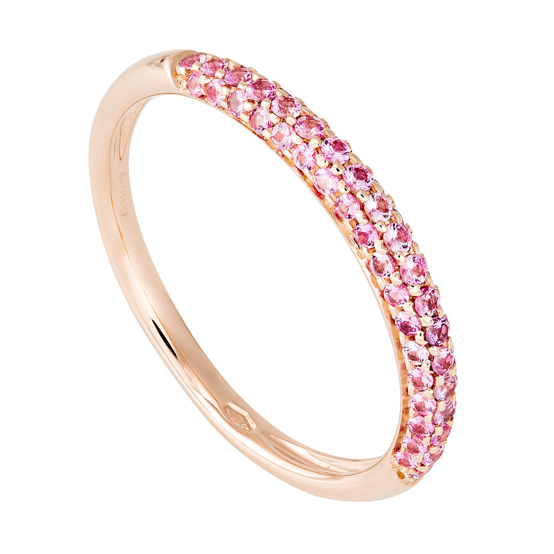 Golay-Eternity-Ring, 1/2-Turn-Pavé, rosa Saphire 0,36 ct AFMG007ZP-17118110068