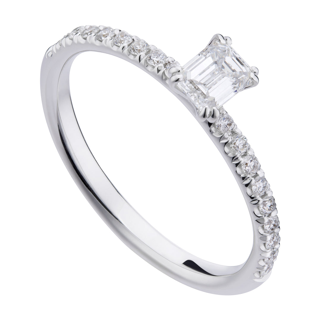 Solitär-Königsring der World Diamond Group mit 0,40 ct Smaragd AEMC016DI1-19010110061