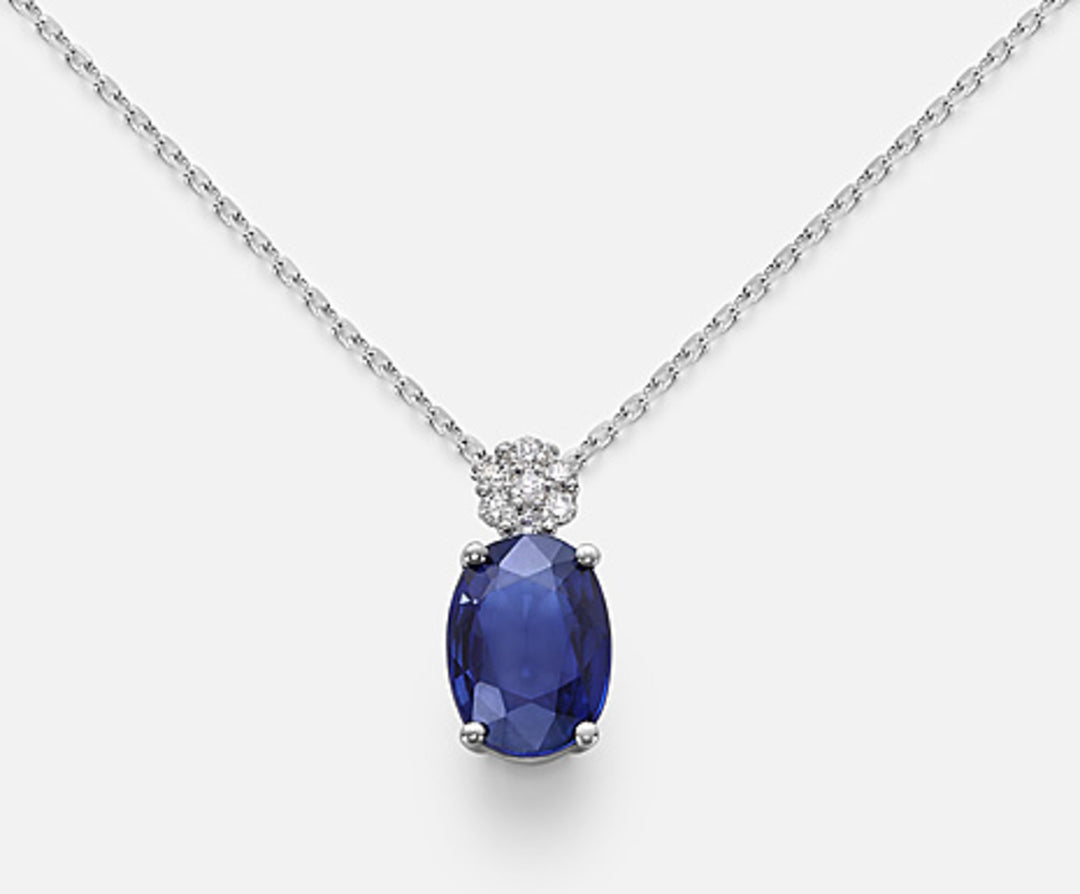 Mikiko cl 18k oval sapphire 7x5 ct.0.80 diam. 0.05 ct MD5025O4ZFD