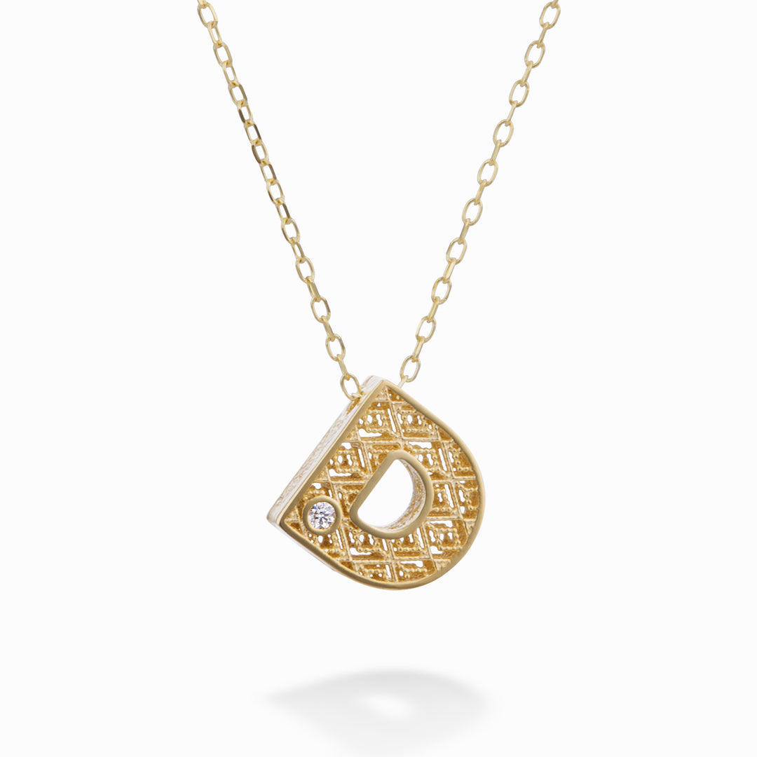 Mikiko cl 18k Gelbgold Buchstabe Durchm. ct.0,01 MDLETDO1