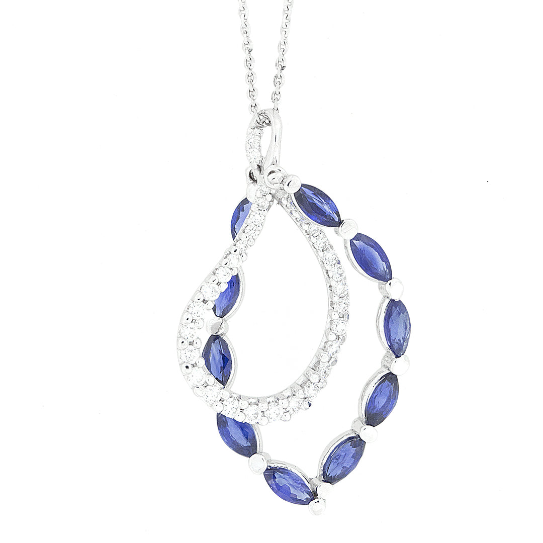 Golay braided choker with sapphires PF0200LZB-15189110049
