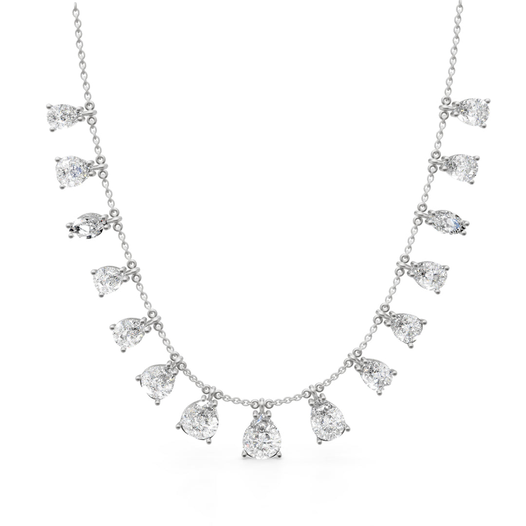 World Diamond Group necklace with briole drops pendants 7.53ct GPU406D-24248110021