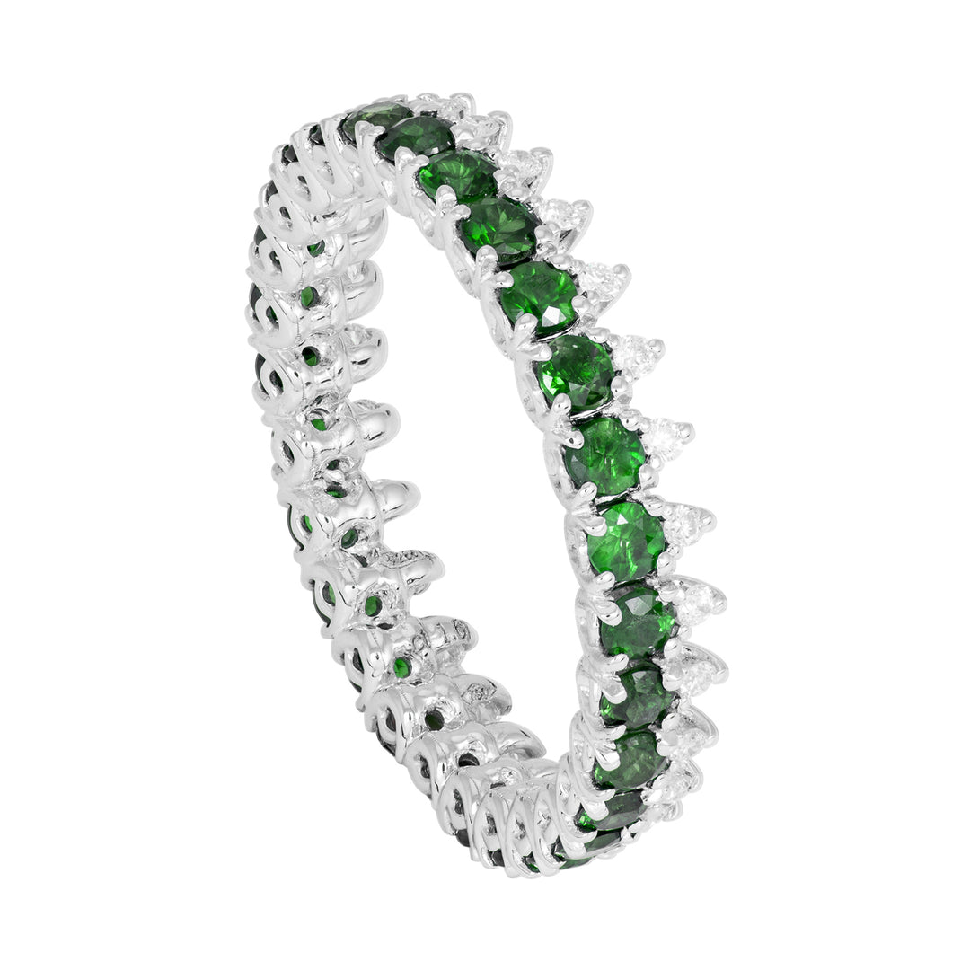 Golay-Ring mit Diamanten und Smaragden ADG015SMDI-18271110199