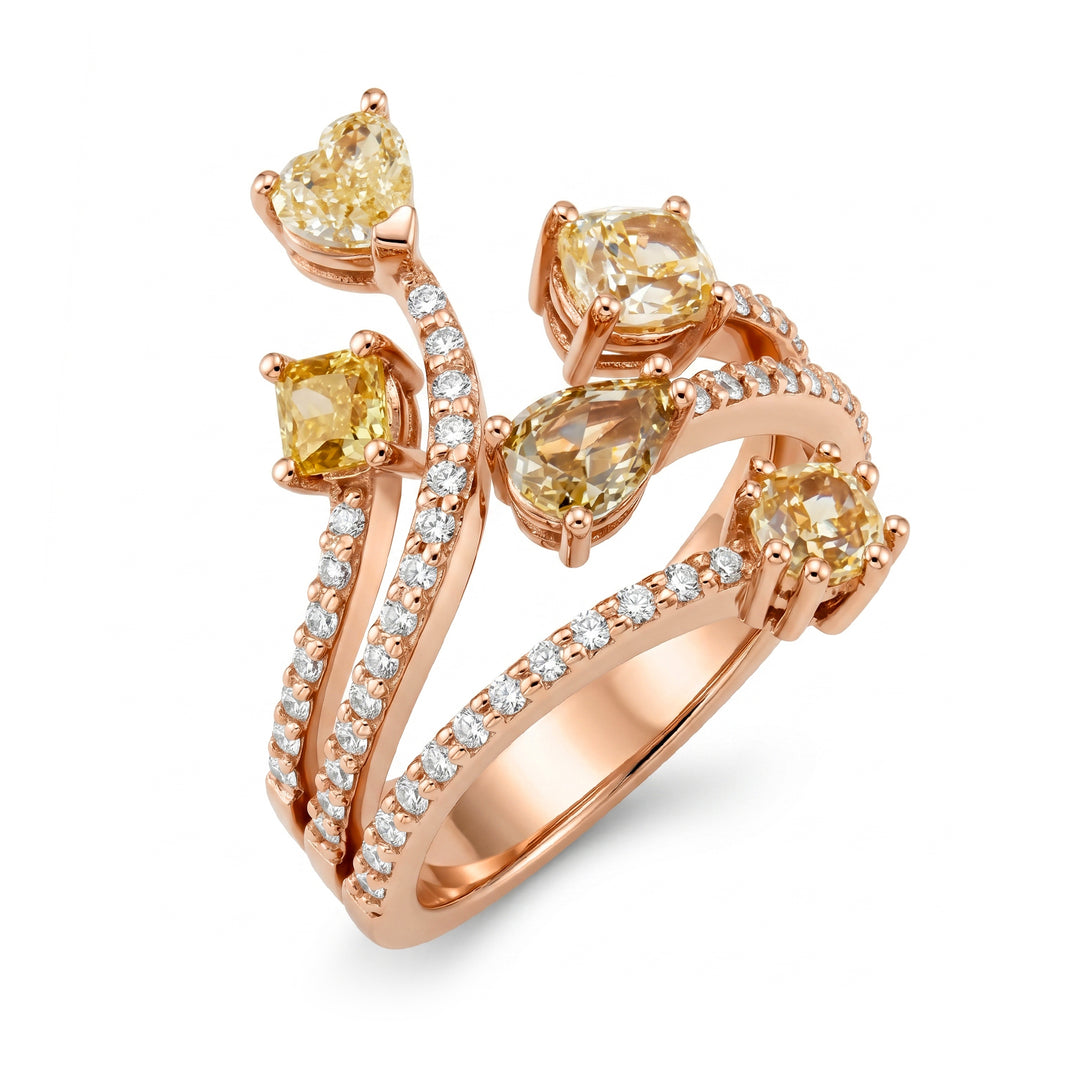 Golay ausgefallene Diamantringform mit Diamanten am Schaft AMP865DFYR-26114110138