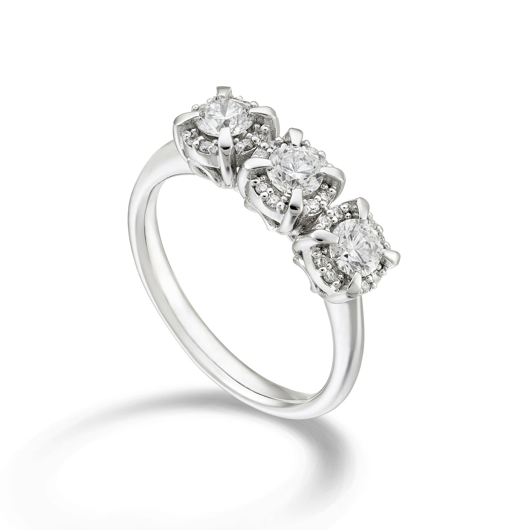 Bague diam trilogie World Diamond Group entre griffes, cen. 0,08 ct ATRLC421DI08-24088110070