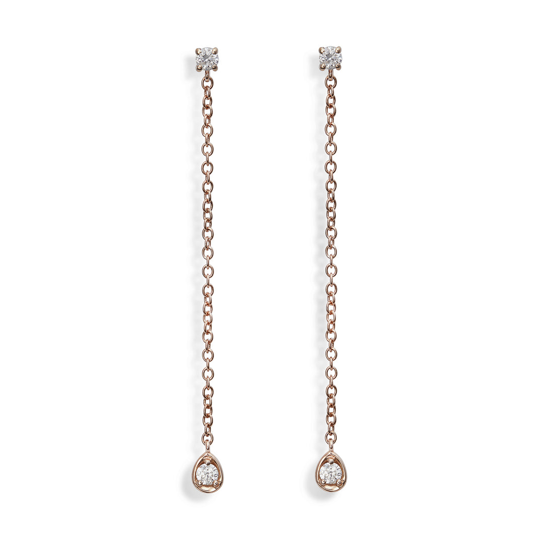 World Diamond Group oder 18 Karat 0,20 ct Tropfenlünettenkette 4 cm Rosé GO5070O3BR020