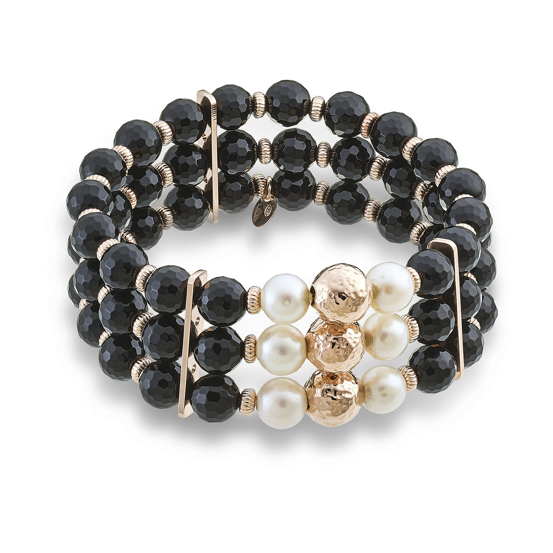 Mikiko br ag925 fw 8/8,5 agate noire 8mm MB7478A3FCBI080
