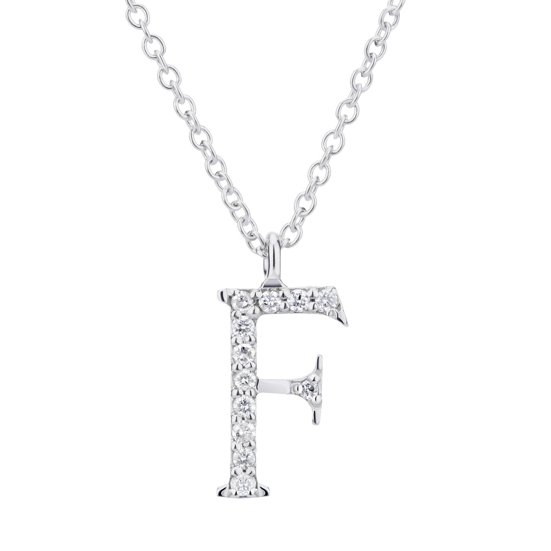 Golay cl 18k lettera f big diam. ct.0,06 oro bianco GDGFFO4