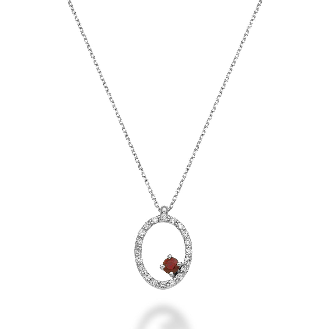 World Diamond Group cl 18k „ovaler“ Rubin n. 0,11 ct Durchm. ct.0,15 GD5156O4RBN026