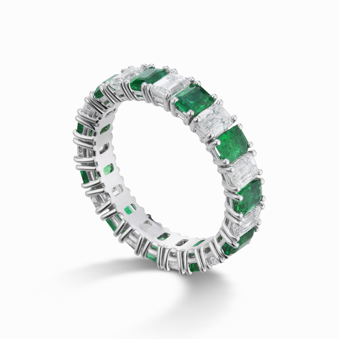 Golay anello girodito lineare diam tg emerald e smeraldi AETL075DISM-23213110007