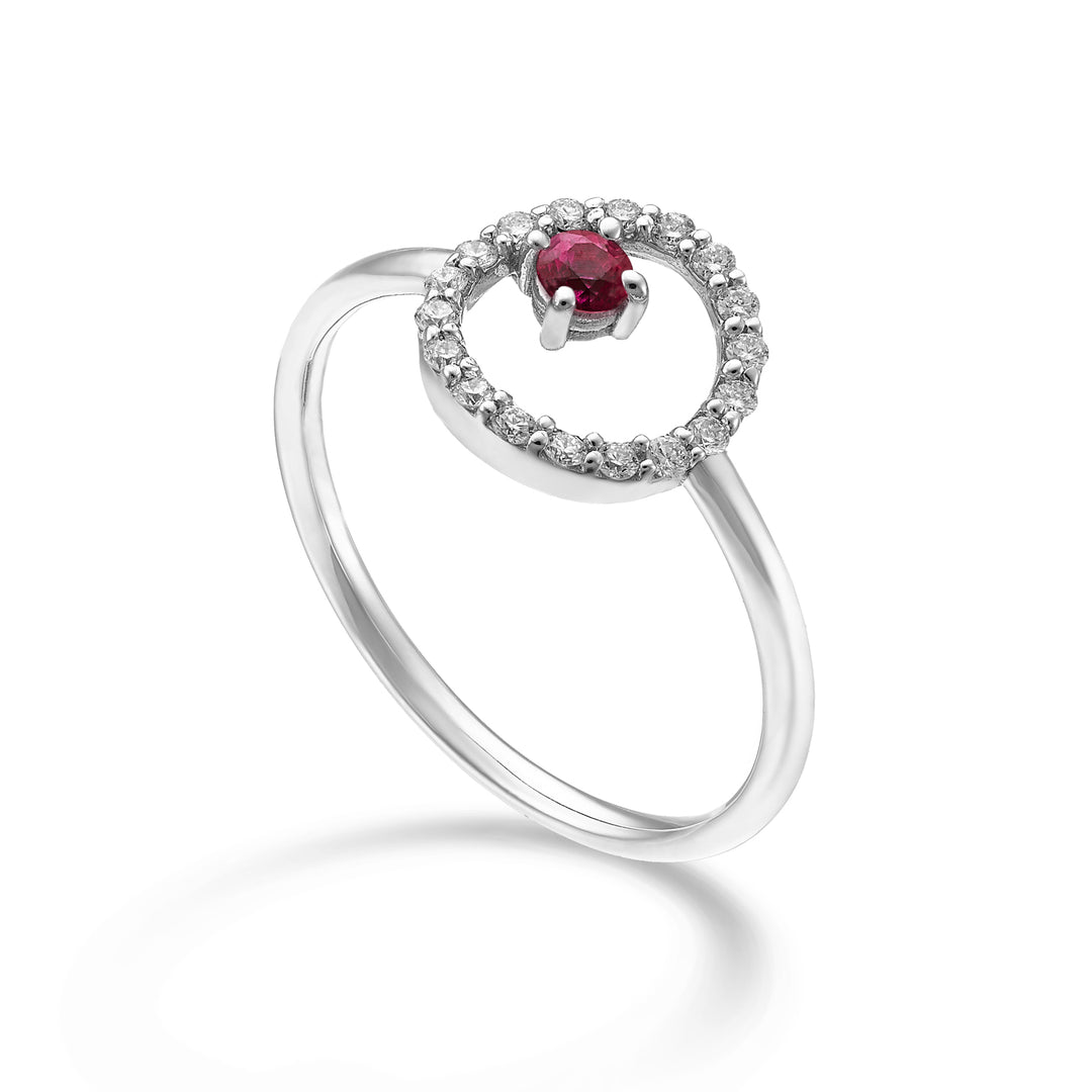 World Diamond Group ein 18k „runder“ Rubin n. 0,11 ct Durchm. ct.0,14 GA5184O4RBN025