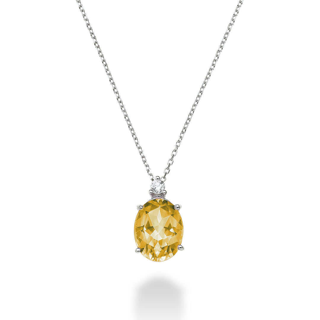 Nihama cl 18k ovaler Citrin 7x9 ct.1,65 Durchm. 0,04 ct ND5110O4CITR
