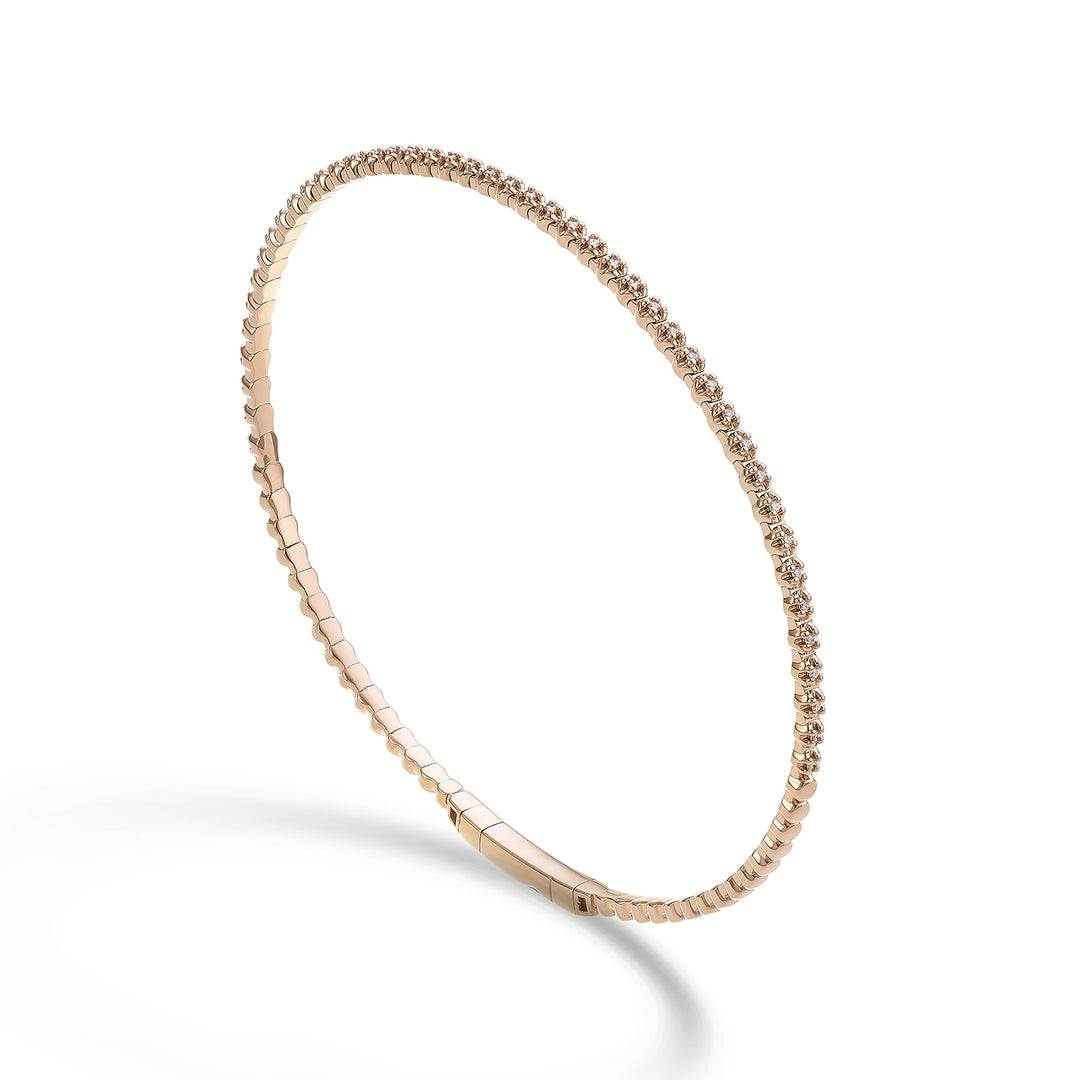 Golay br 18k tennis flex half turn diam. 0.12 ct rose gold 17 cm GBFLEX005DIO3