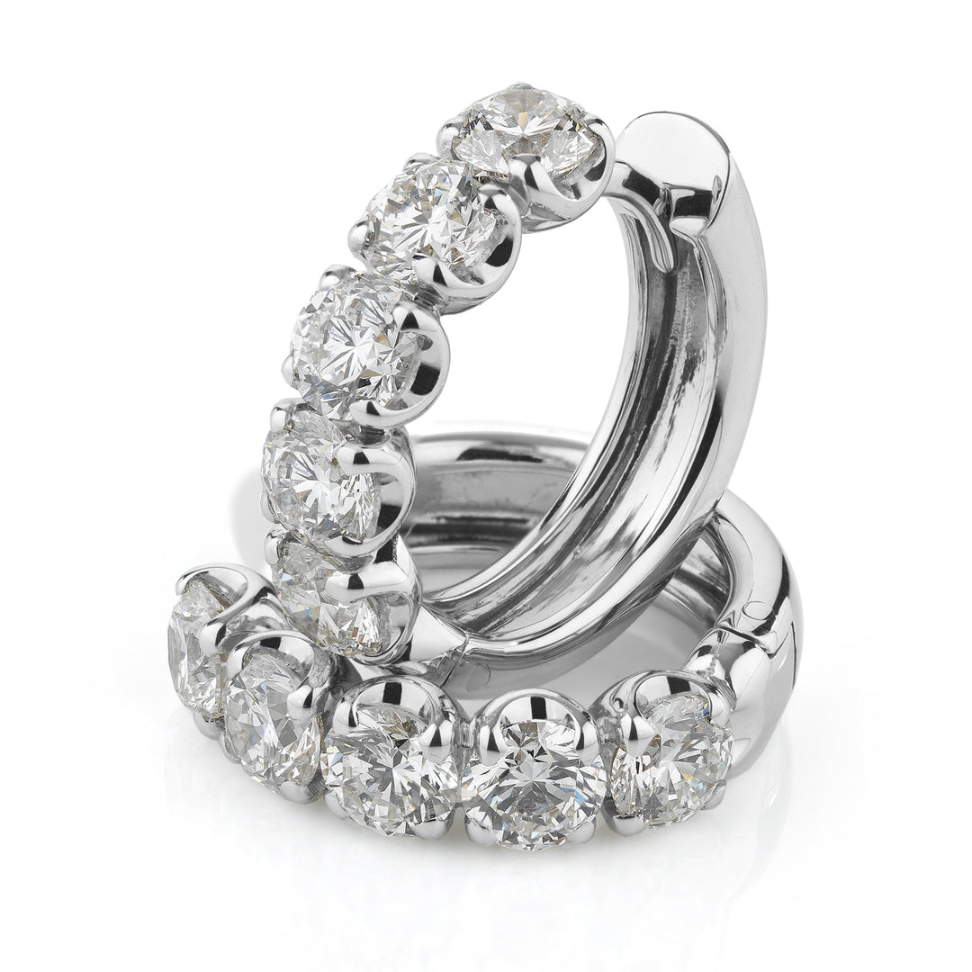 Golay earrings with circle diamonds totaling ct. 0.70 OFP2147-26061110183