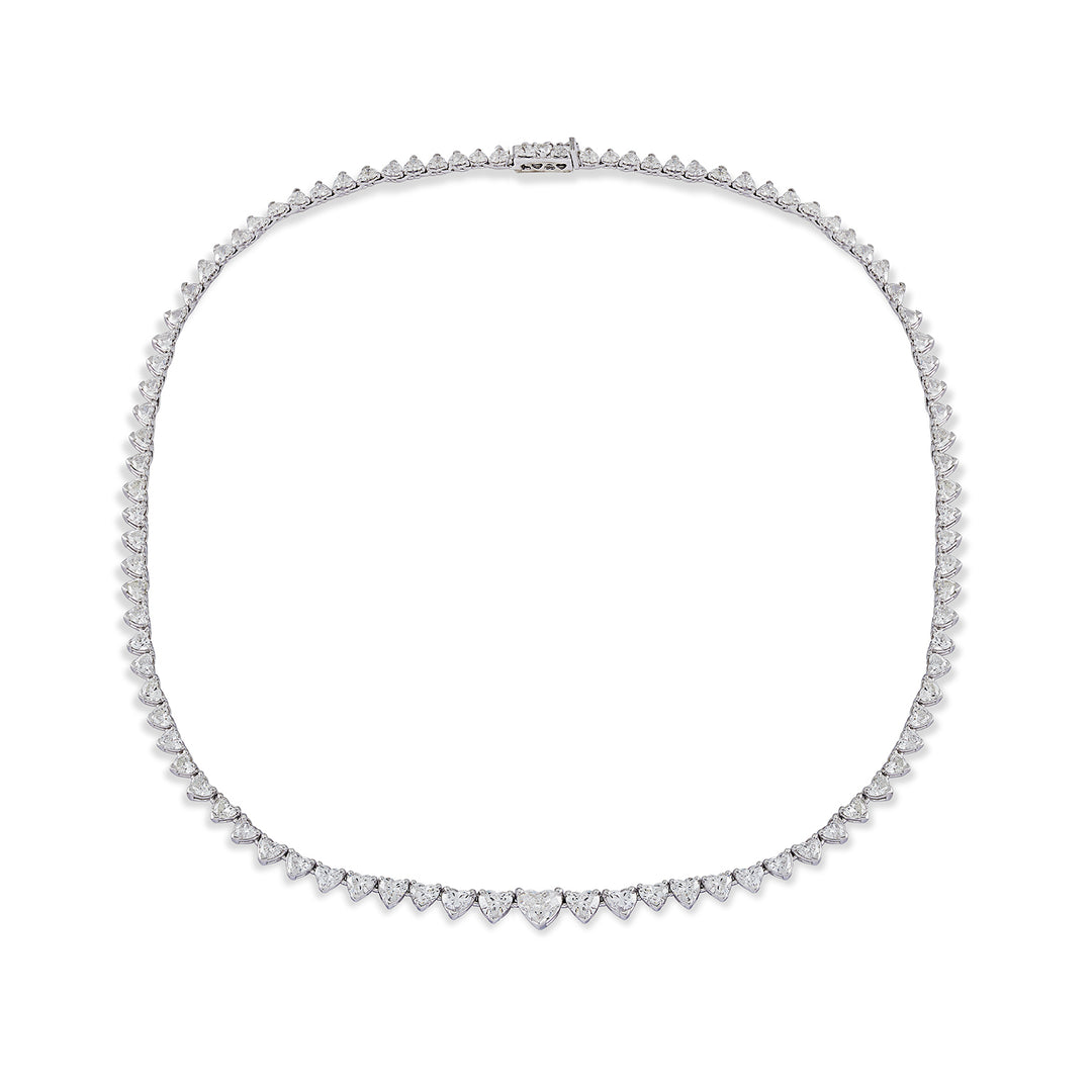 World Diamond Group Skalar-Tennishalskette mit Diamanten im Herzschliff GPU397DI-23020110035