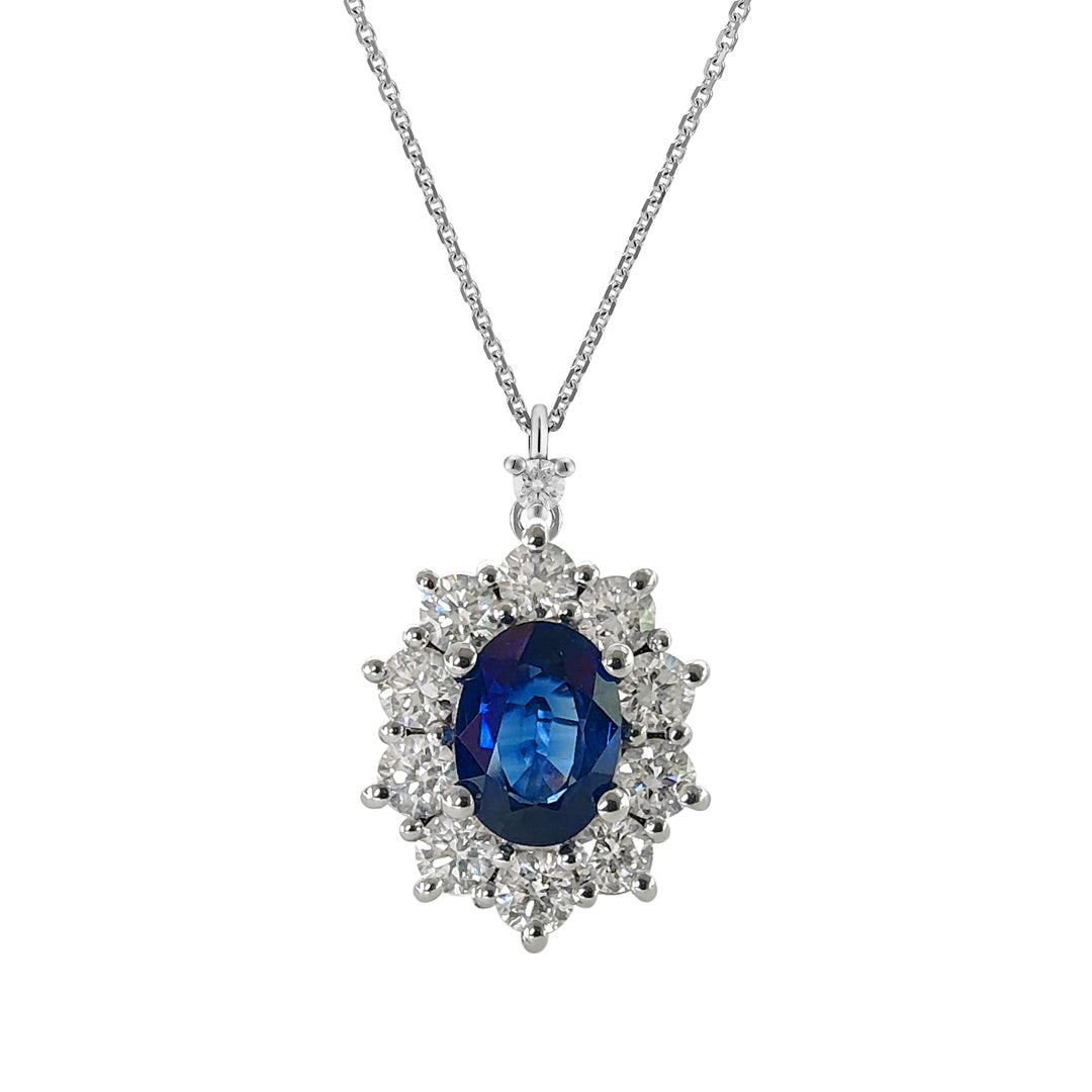 Golay-Choker-Daisy-Anhänger zaf ov 7x5 Kontur PCLC102DIZB75-25255110103