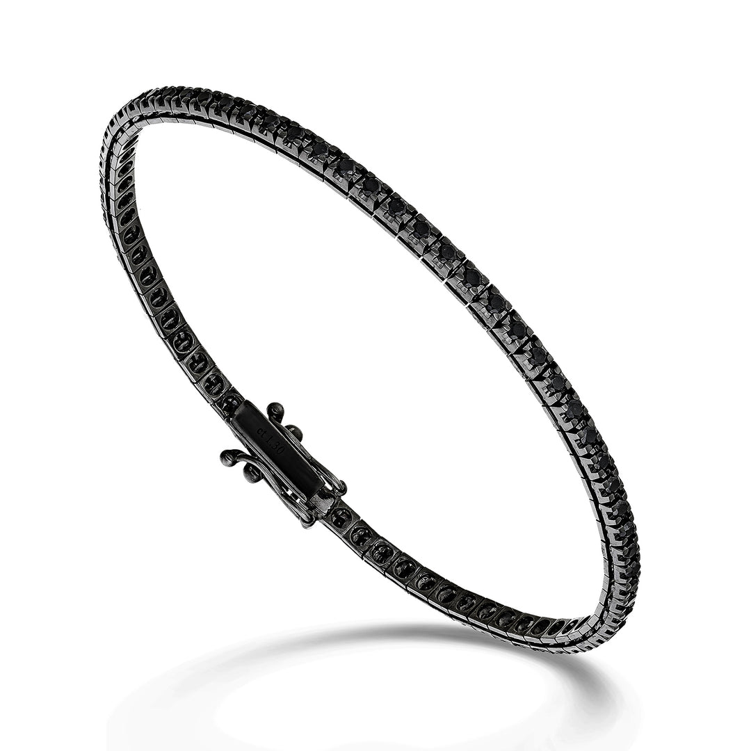 Bracelet tennis World Diamond Group d. pyramide noire ct2,60 19cm BTQ069BK200-190-26085110160