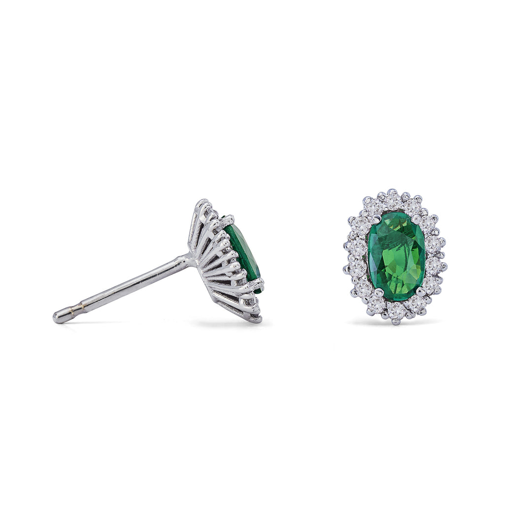 Mikiko or 18k smeraldo ovale 6x4 ct.0,60 diam. ct.0,26 MO5068O4BE
