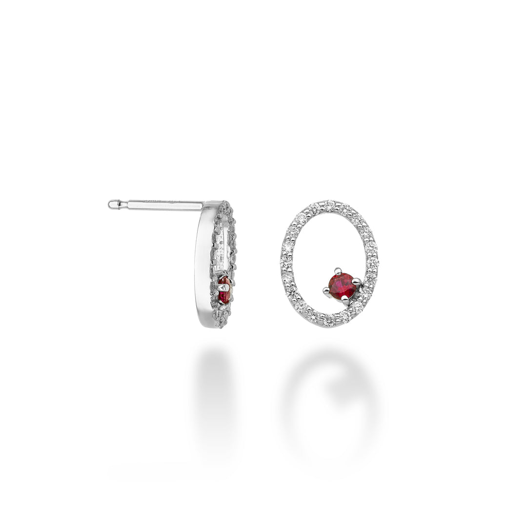 World Diamond Group or 18k "oval" ruby ​​n. ct. 0.22 dia ct. 0.30 GO5137O4RBN052