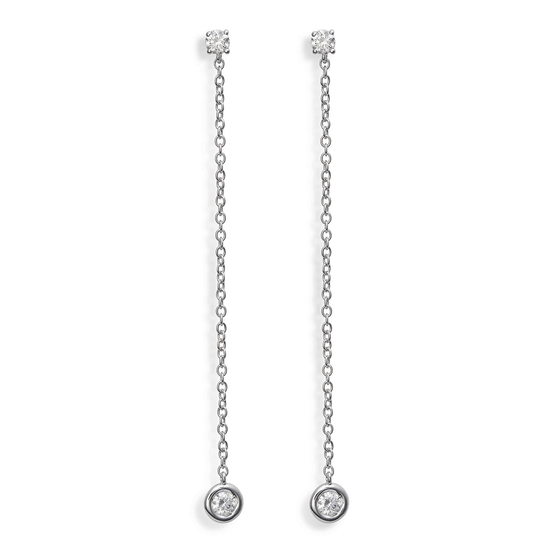 World Diamond Group or 18k ct.0.34 round bezel chain 5.5 cm white GO5073O4BR034