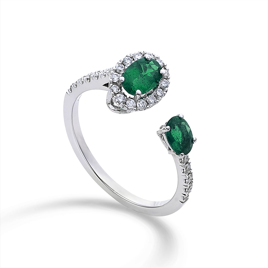 Golay anello contrarier smeraldi ovale 6x4 e ovale 5x4 ACLC301DISM-22119110020
