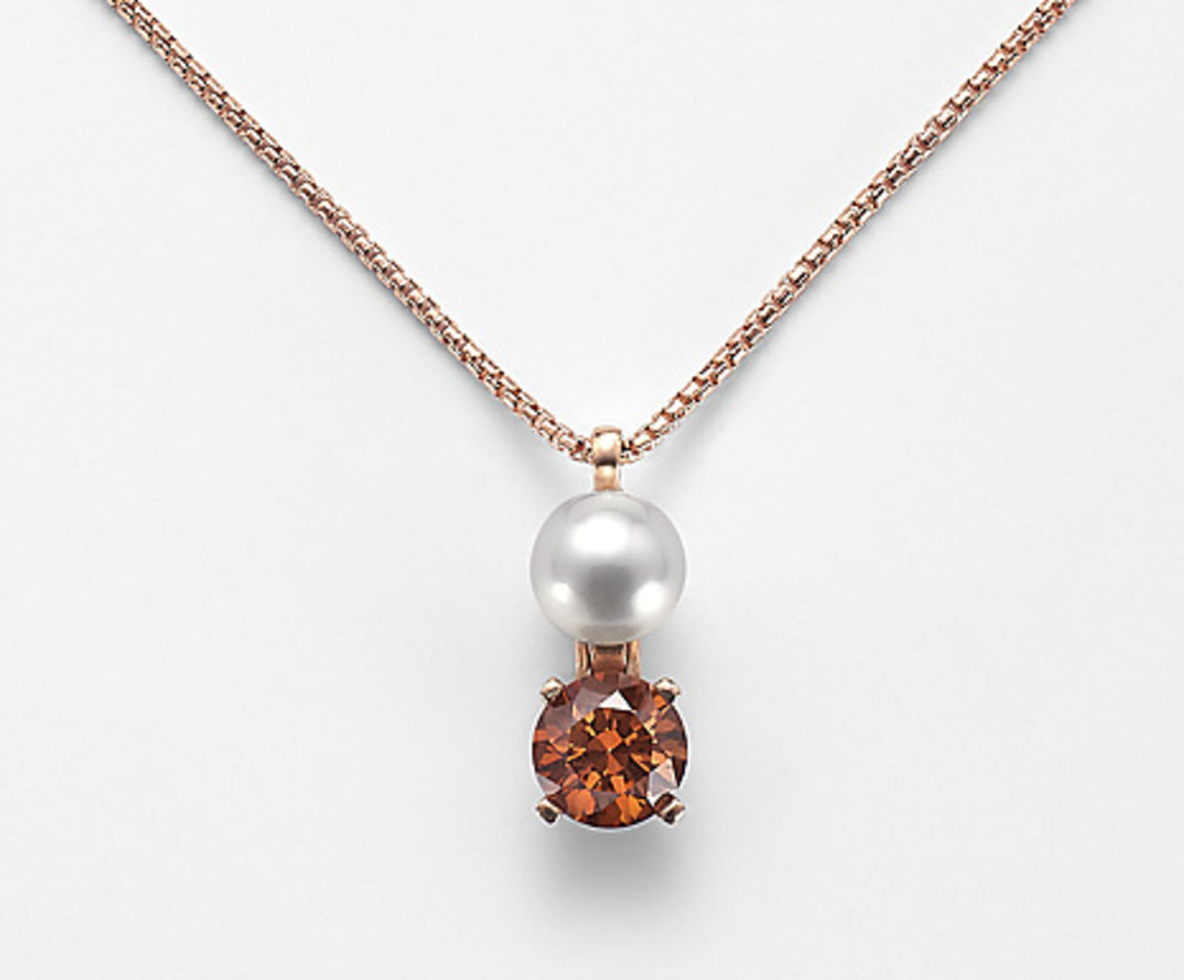 Mikiko cl ag925 fw 7,5/8 zircon caramel 8mm MD7448A3CARAMEL