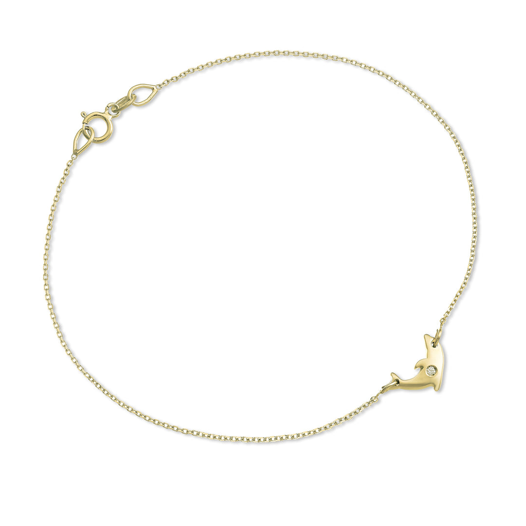 Nihama br 18k dolphin 0.01 ct yellow gold NB5048O1BR001