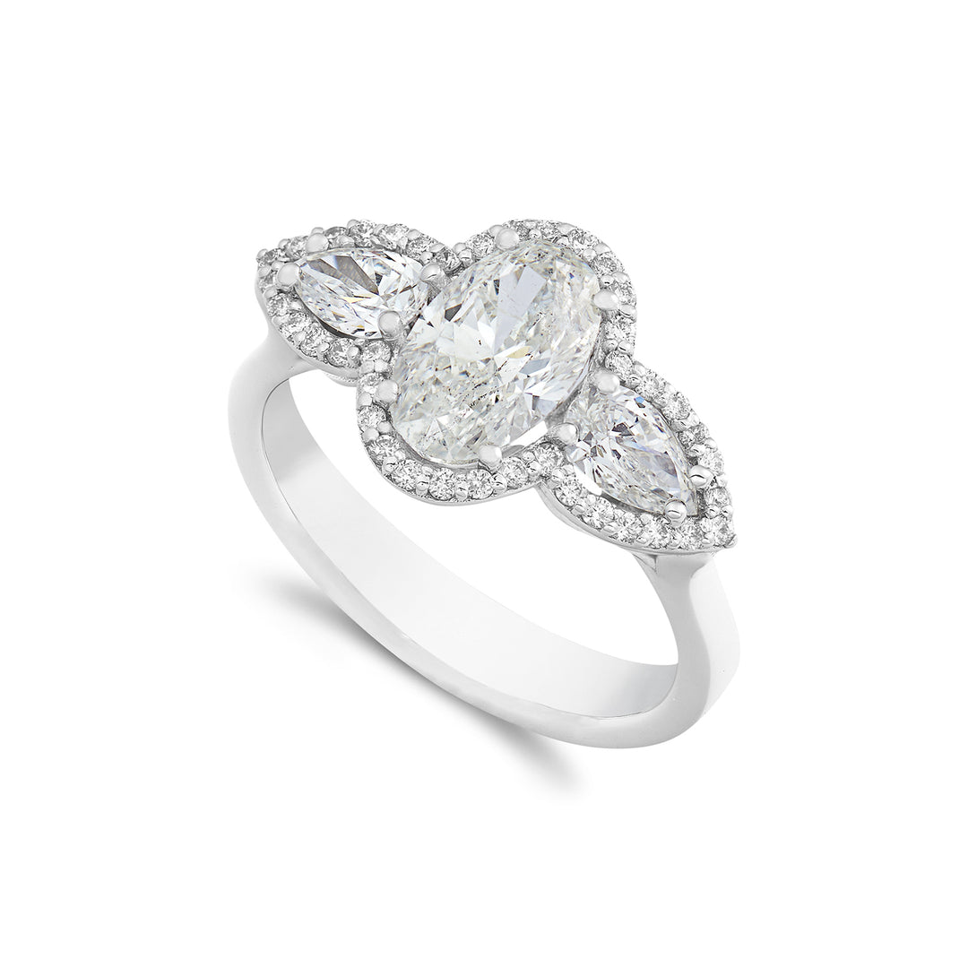 World Diamond Group oval cen ring 1.51 ct lateral drop APU477DI-22327110047