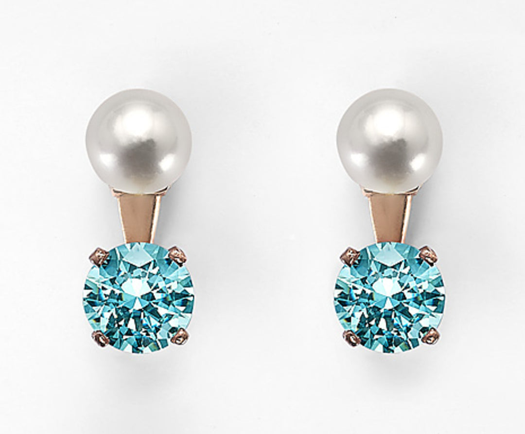 Nihama ou ag925 fw 7,5/8 zircons bleus 8mm NO7464A3BLEU CLAIR