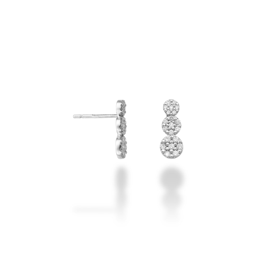 Mikiko ou trilogie 18 carats à sept coussinets de pierres, sertis de diamants MO5183O4BR032