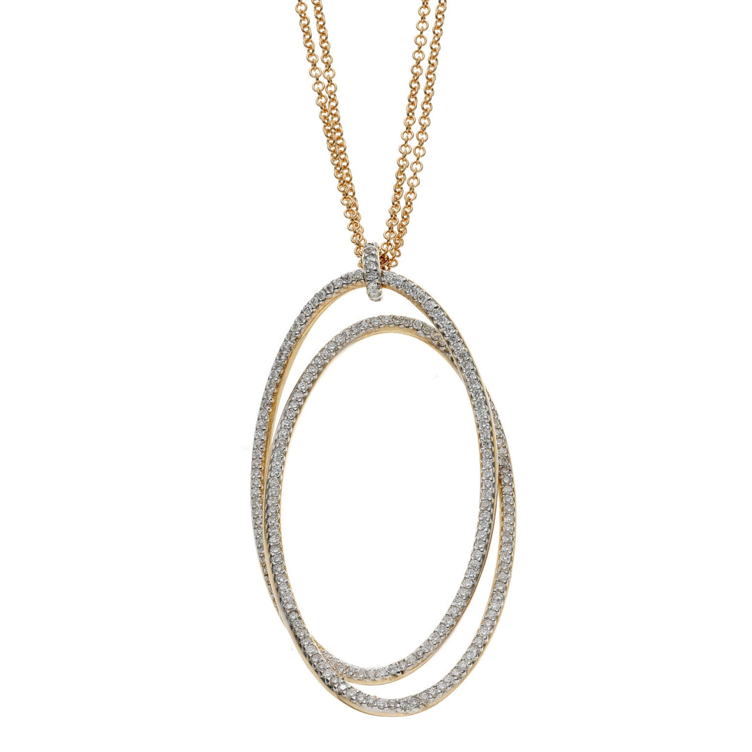 Golay Kontur-Halsband, 2 große Roségold-Ovale GEG009-10035000002