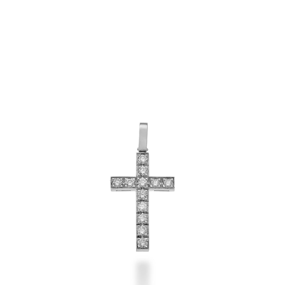 Pendentif croix World Diamond Group taille 2 diamants 0,78 ct GPCR478DI2O4