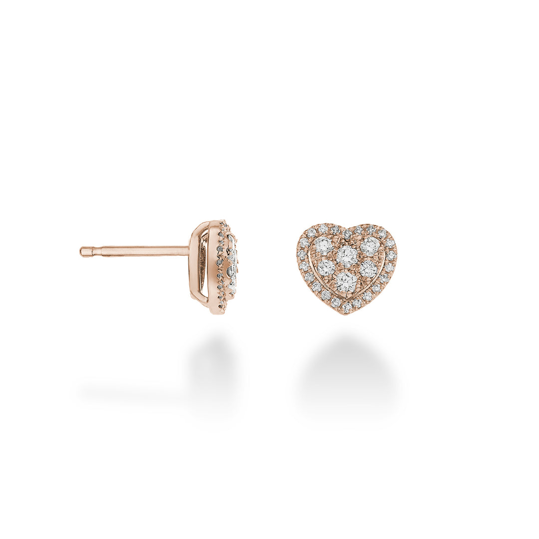 Golay multi-stone earrings heart shape rose gold OMPC003DI1R-23088110042
