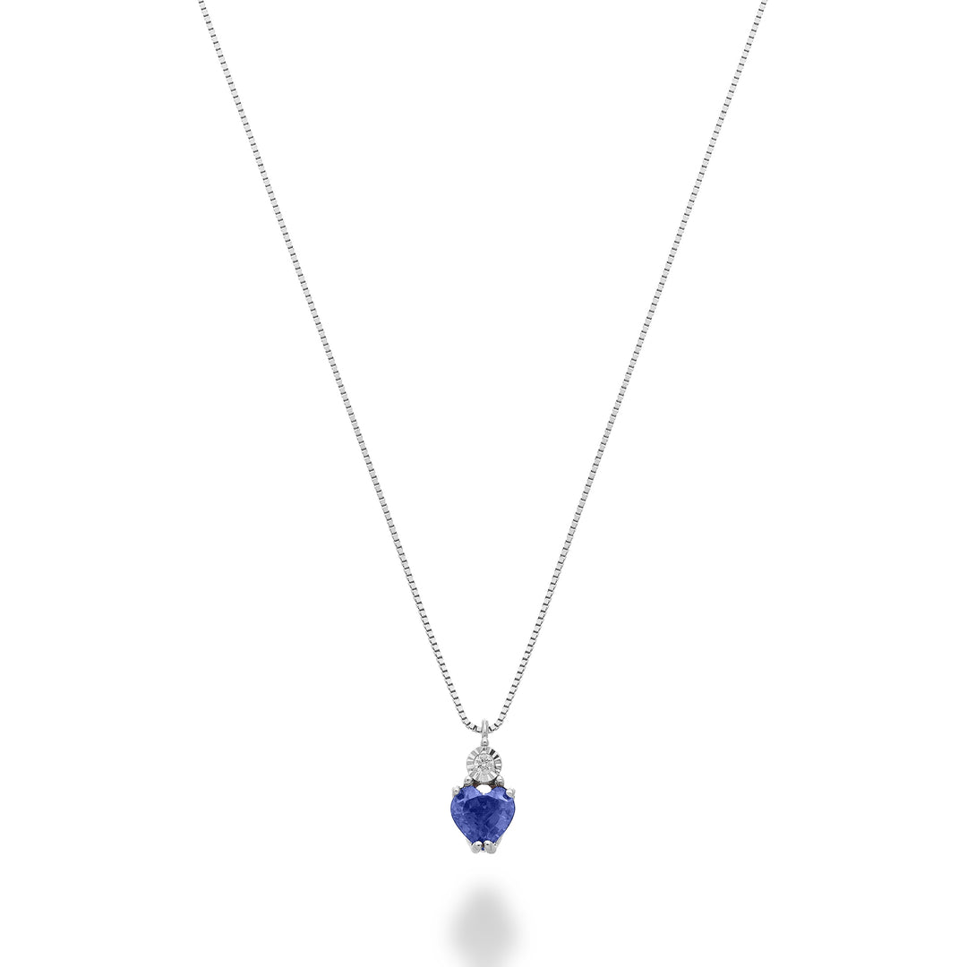 Mikiko cl 18k sapphire heart 4x4 with diamond MD5196O4ZFR