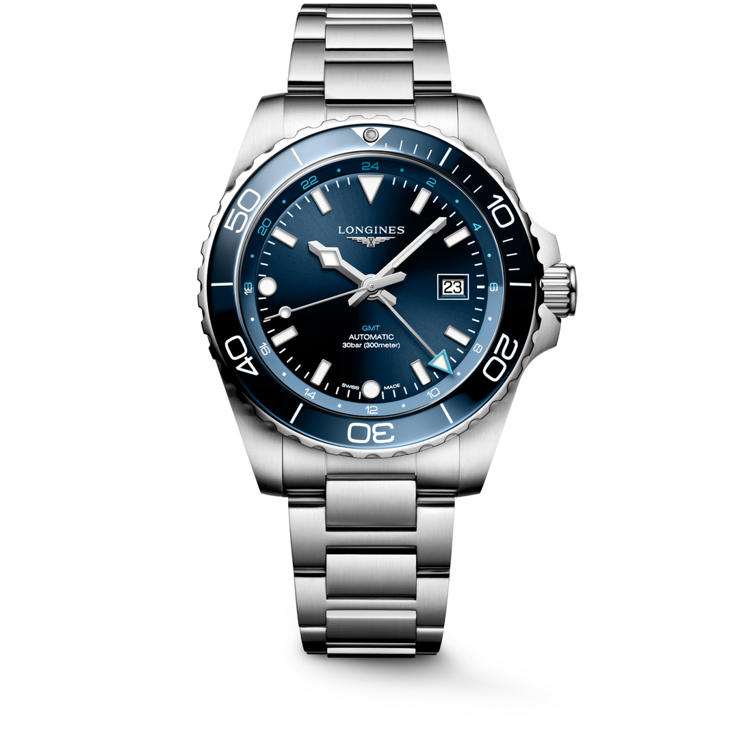 Longines orologio Hydroconquest Gmt 43 mm L3.890.4.96.6