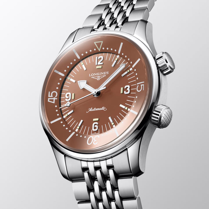 Longines Legend Div 39mm Féach ar Chruach Uathoibríoch Terracotta L3.764.4.4.96.6