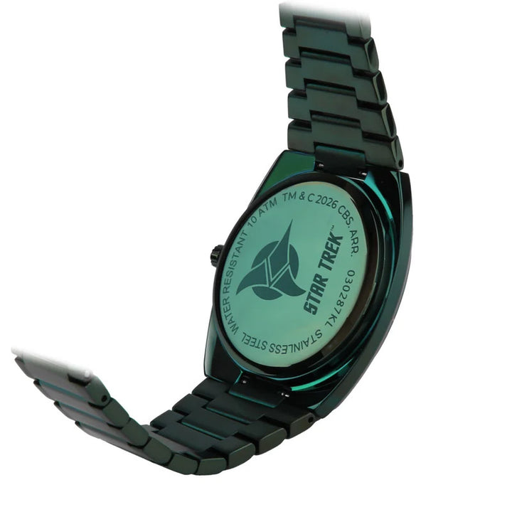 Lorenz STAR TREK Klingon watch 40x36 mm green quartz steel green PVD finish 030287KL