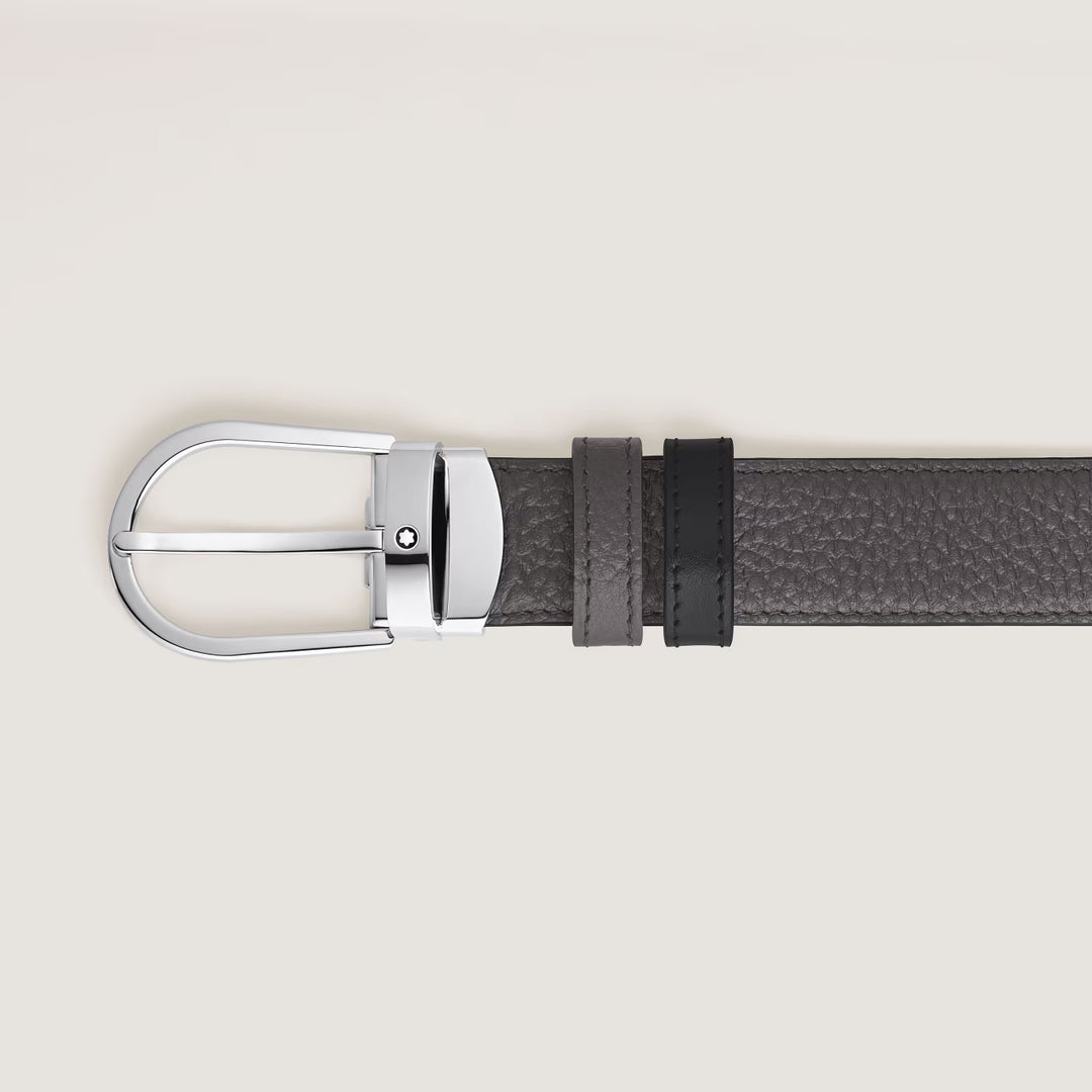 Ceinture réversible Montblanc Meisterstück 30 mm en fer forgé noir 223369