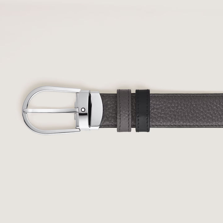 Ceinture réversible Montblanc Meisterstück 30 mm en fer forgé noir 223369