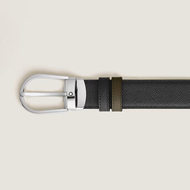 Ceinture réversible Montblanc 30 mm cuir fer à cheval Sartorial 222141