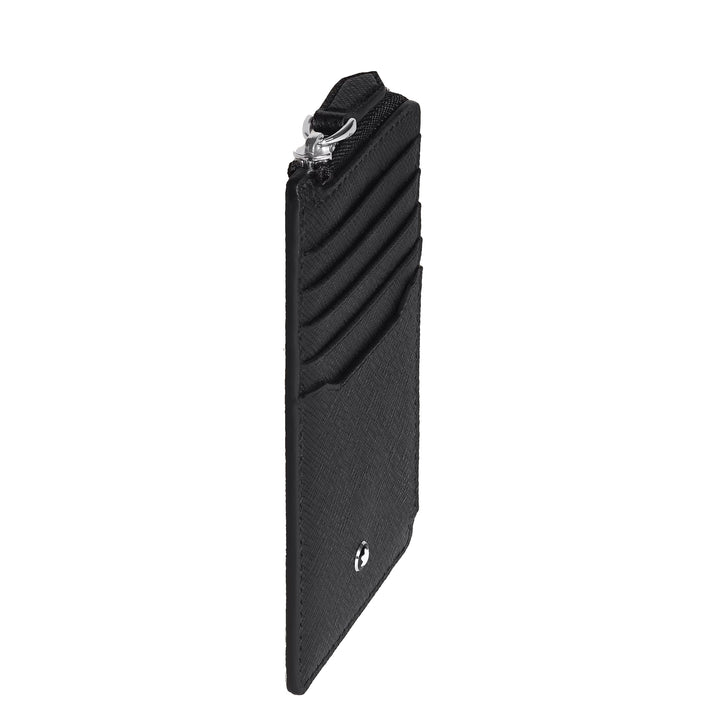Montblanc card holder 7 pockets with zip Sartorial leather black 223121