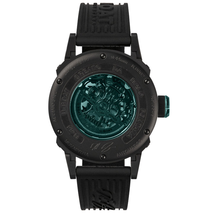 U-BOAT Uhr U-65 44mm türkis automatisch Edelstahl PVD-Finish schwarz 3348