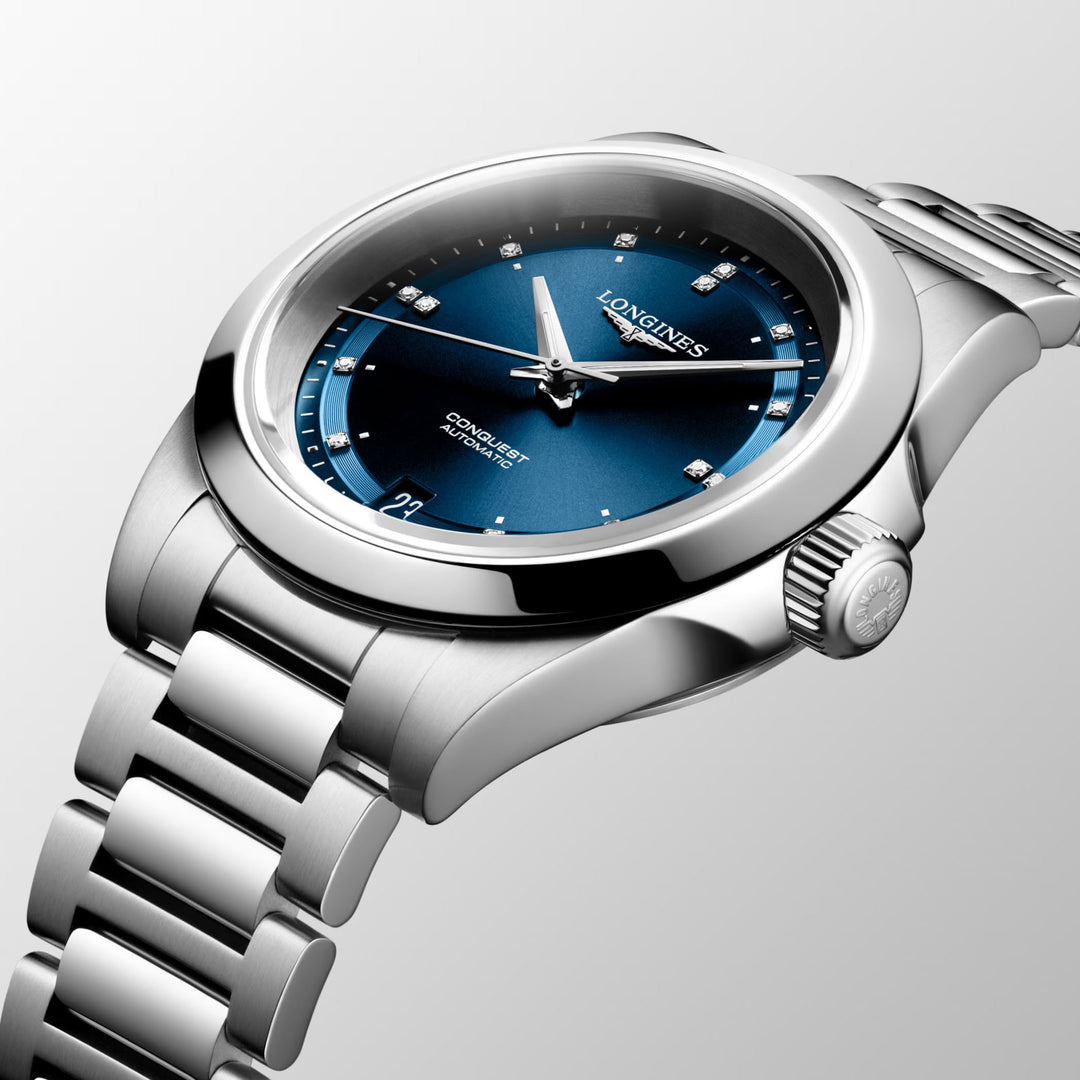 Longines New Conquest 34 mm Blue Automatic Steel L3.430.4.97.6